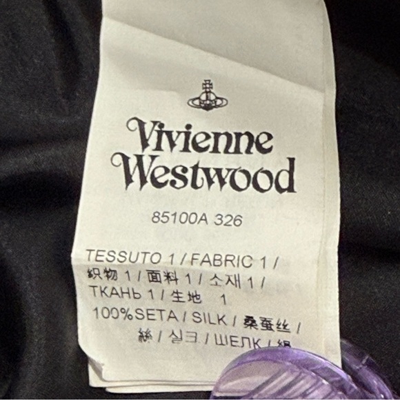 Vivienne Westwood Virginia Mini Dress Size 8 Magenta Raw Silk Cape Sleeve Chic - Picture 11 of 13